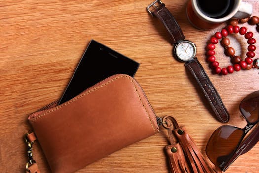 leather jewelry in a jewelry box